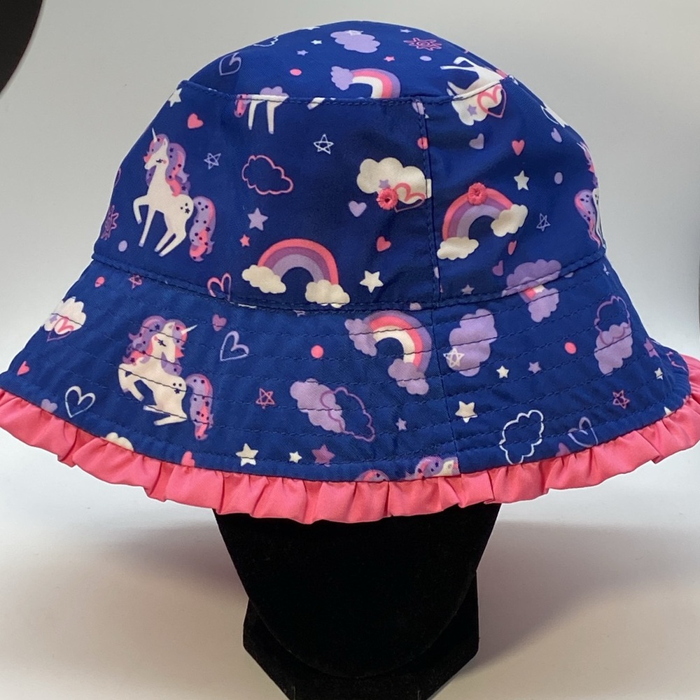 UV Skinz Child Toddler Bucket Reversible Sun Hat Unicorns/Pink Size 2T/3T